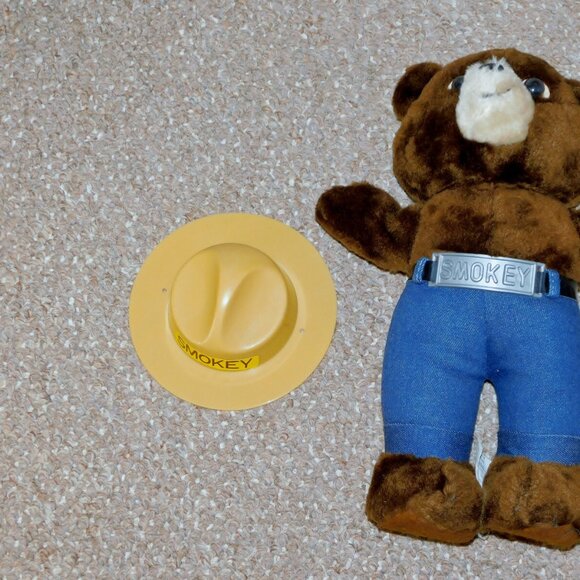 Vintage 1980 Dakin 13" Smokey Bear Plush Doll with Hat & Belt Buckle - Picture 2 of 12